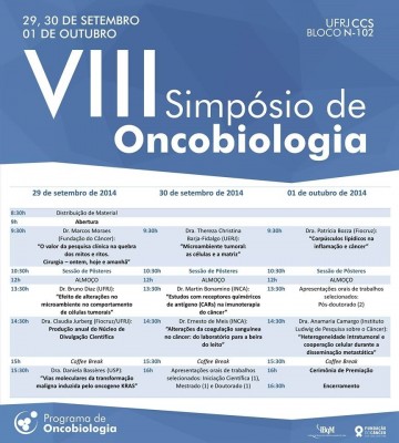 Programa do VIII Simpósio de Oncobiologia