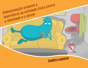 Videoanimação promove a importância da atividade física contra a obesidade e o câncer