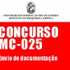 Concurso MC-025: Envio de documentação